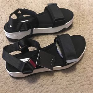 Zara sneaker wedge sandals, never worn.